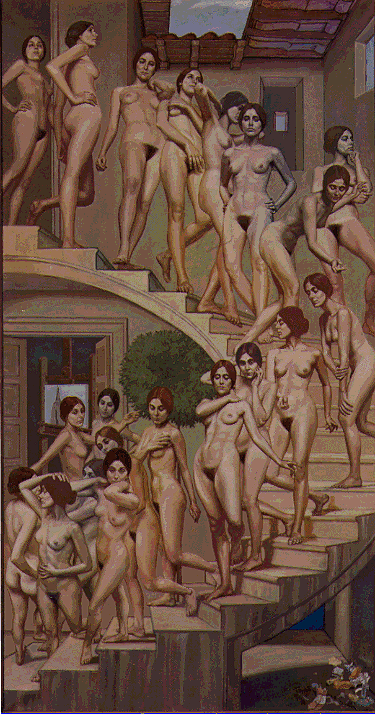 Nude Decending Stairs 86